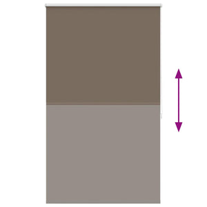 vidaXL Blackout Roller Blind 84.4 x 175 cm, Fabric Width 80 cm, Coffee Brown