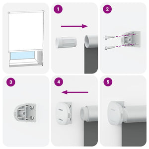 vidaXL Blackout Roller Blind 84.4 x 175 cm, Fabric Width 80 cm, Navy Blue