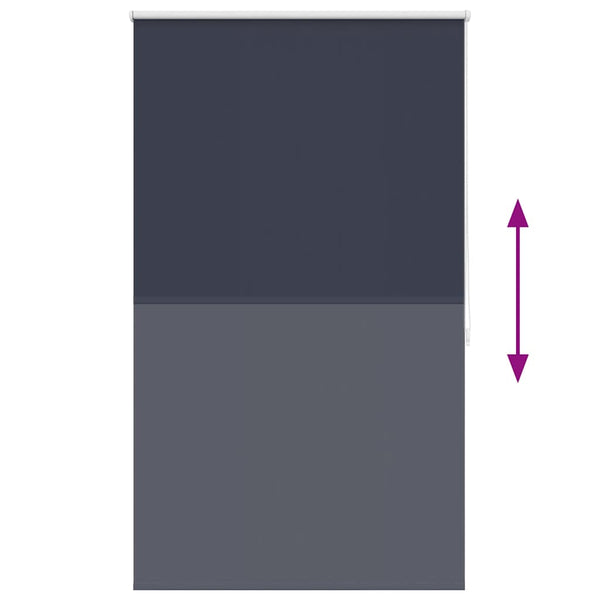 vidaXL Blackout Roller Blind 84.4 x 175 cm, Fabric Width 80 cm, Navy Blue