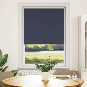 vidaXL Blackout Roller Blind 84.4 x 175 cm, Fabric Width 80 cm, Navy Blue