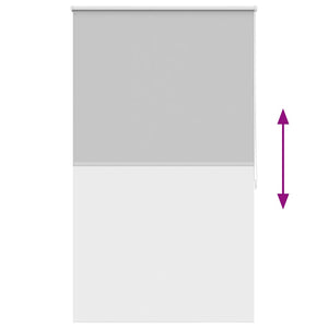 vidaXL Blackout Blind 84.4 x 175 cm, Fabric Width 80 cm, Grey