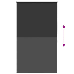 vidaXL Blackout Blind 84.4 x 175 cm, fabric width 80 cm, black