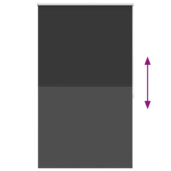 vidaXL Blackout Blind 84.4 x 175 cm, fabric width 80 cm, black