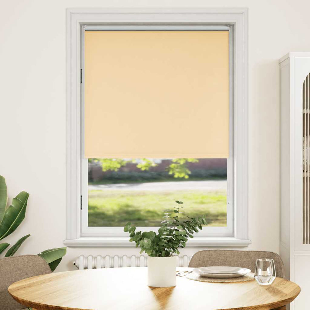vidaXL Blackout Roller Blind 104.4 x 175 cm, Fabric Width 100 cm, Beige
