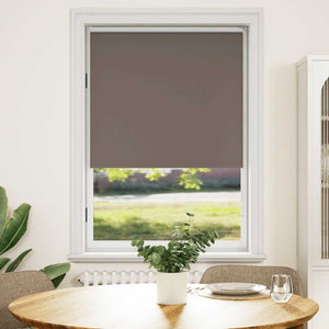 vidaXL Blackout Roller Blind 104.4 x 175 cm, Fabric Width 100 cm, Coffee Brown