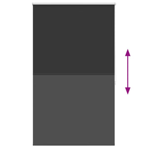 vidaXL Blackout Blind 104.4 x 175 cm, Fabric Width 100 cm, Black