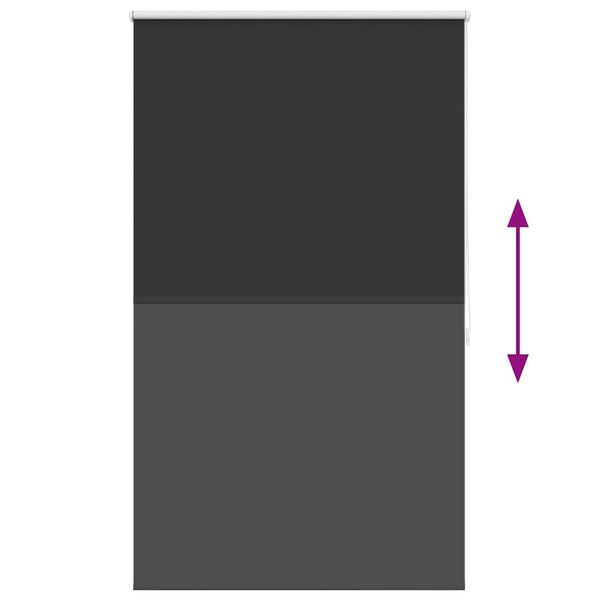 vidaXL Blackout Blind 104.4 x 175 cm, Fabric Width 100 cm, Black
