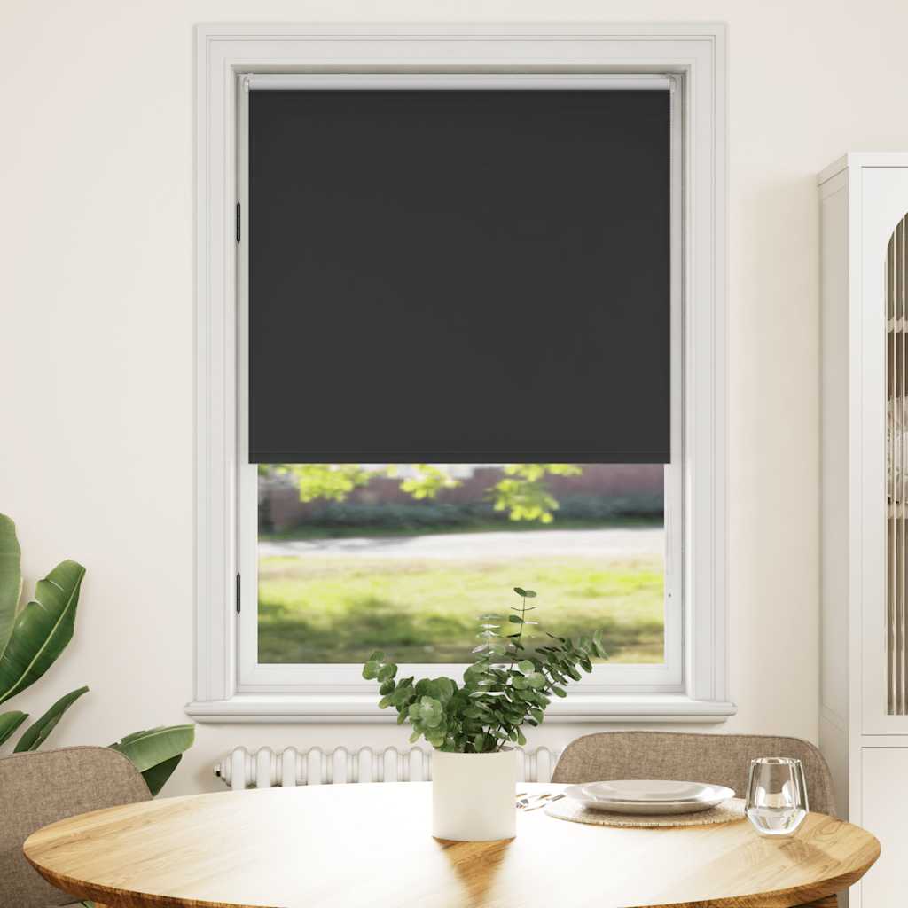vidaXL Blackout Blind 104.4 x 175 cm, Fabric Width 100 cm, Black