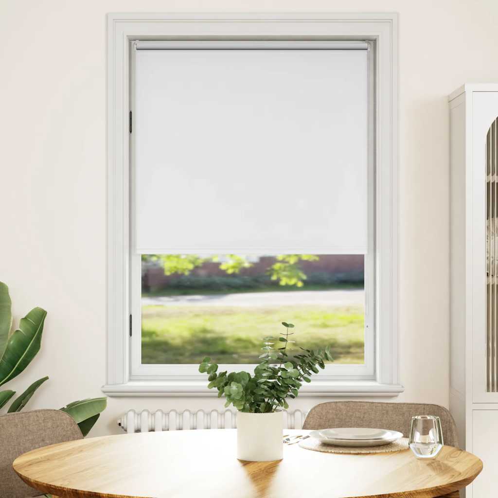 vidaXL Blackout Roller Blind 124.4 x 175 cm, Fabric Width 120 cm, White