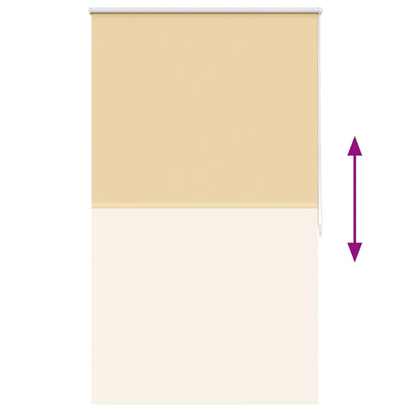 vidaXL Blackout Roller Blind 124.4 x 175 cm, Fabric Width 120 cm, Beige