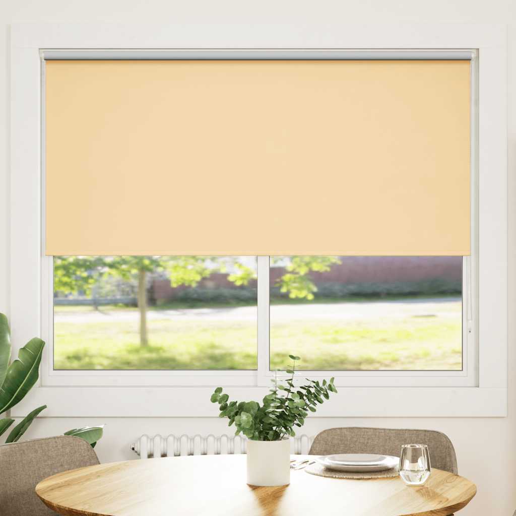 vidaXL Blackout Roller Blind 144.4 x 175 cm, fabric width 140 cm, beige