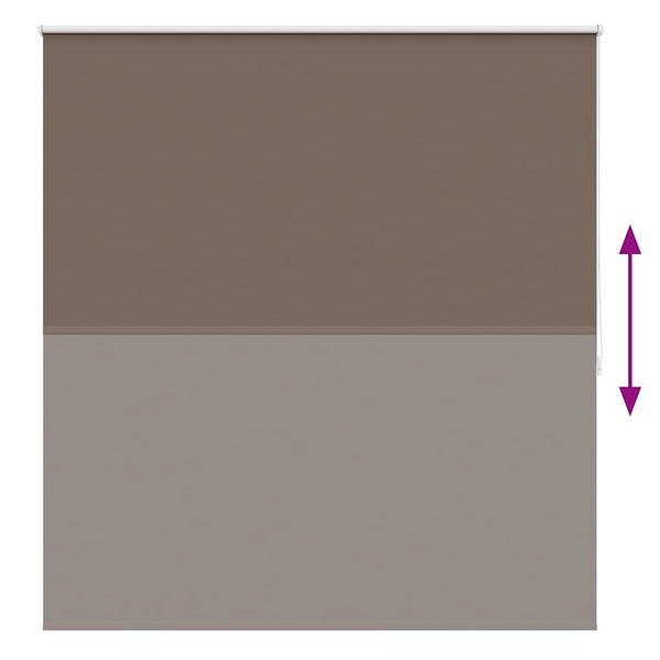 vidaXL Blackout Blind 144.4 x 175 cm, Fabric Width 140 cm, Coffee Brown