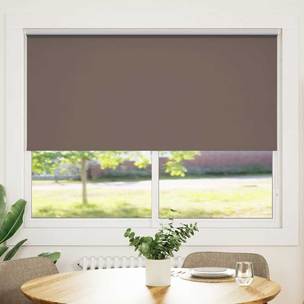 vidaXL Blackout Blind 144.4 x 175 cm, Fabric Width 140 cm, Coffee Brown