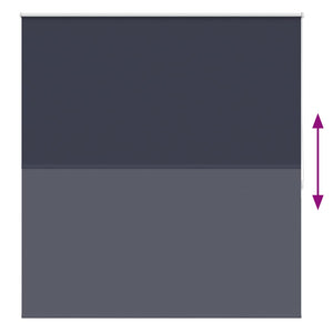 vidaXL Blackout Roller Blind 144.4 x 175 cm, Fabric Width 140 cm, Navy Blue