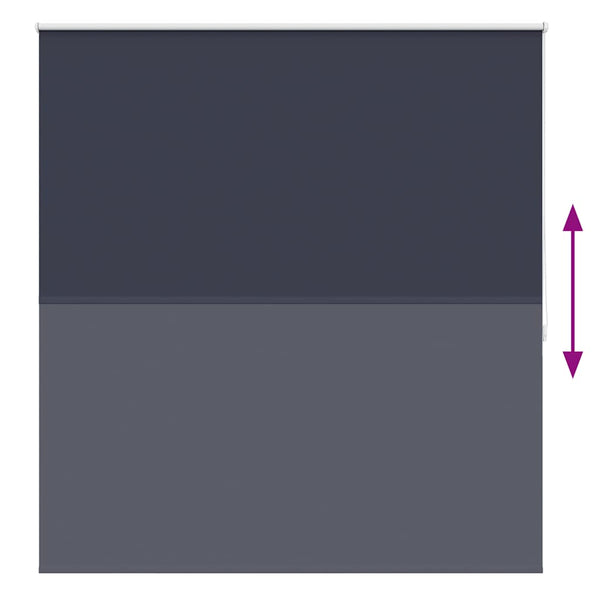 vidaXL Blackout Roller Blind 144.4 x 175 cm, Fabric Width 140 cm, Navy Blue