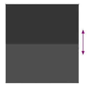 vidaXL Blackout Roller Blind 164.4 x 175 cm, Fabric Width 160 cm, Black