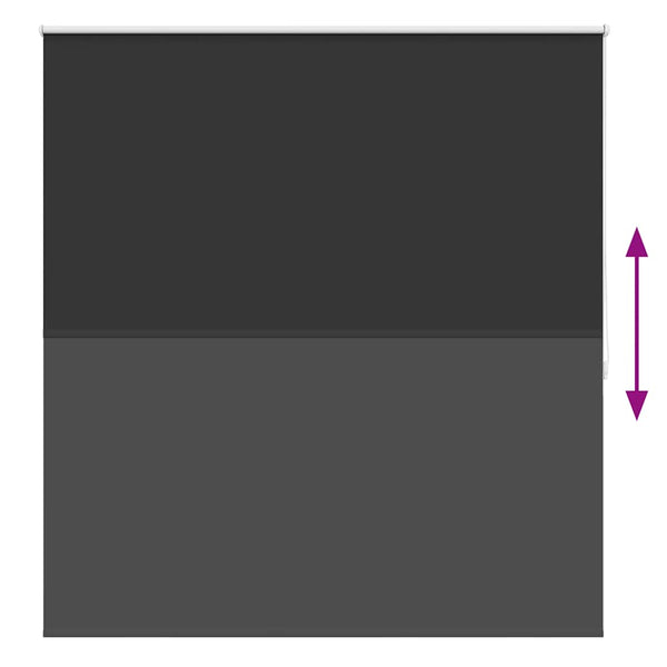 vidaXL Blackout Roller Blind 164.4 x 175 cm, Fabric Width 160 cm, Black