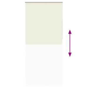vidaXL Blackout Roller Blind 84.4 x 230 cm, Fabric Width 80 cm, Off-White