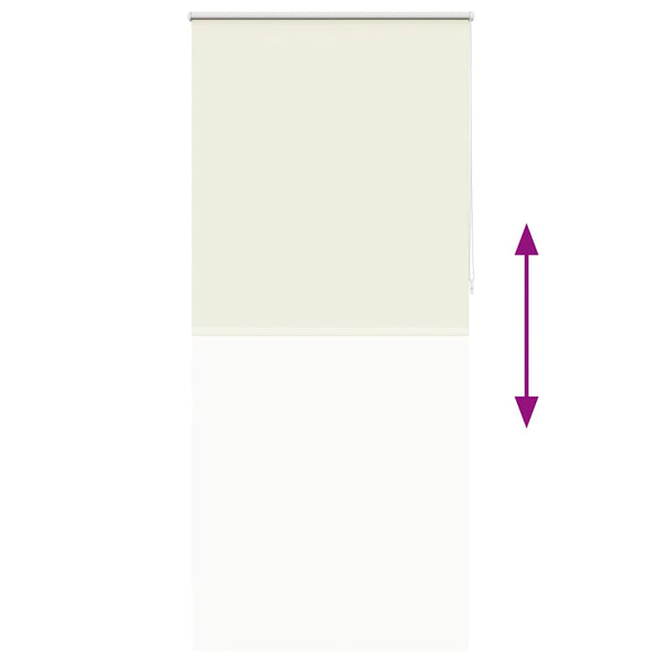 vidaXL Blackout Roller Blind 84.4 x 230 cm, Fabric Width 80 cm, Off-White