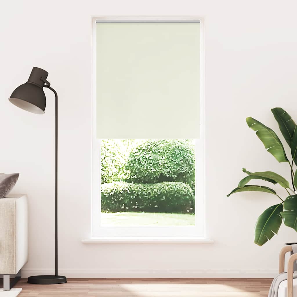 vidaXL Blackout Roller Blind 84.4 x 230 cm, Fabric Width 80 cm, Off-White