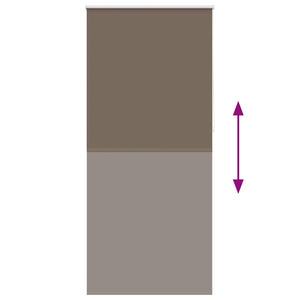 vidaXL Blackout Blind 84.4 x 230 cm, Fabric Width 80 cm, Coffee Brown