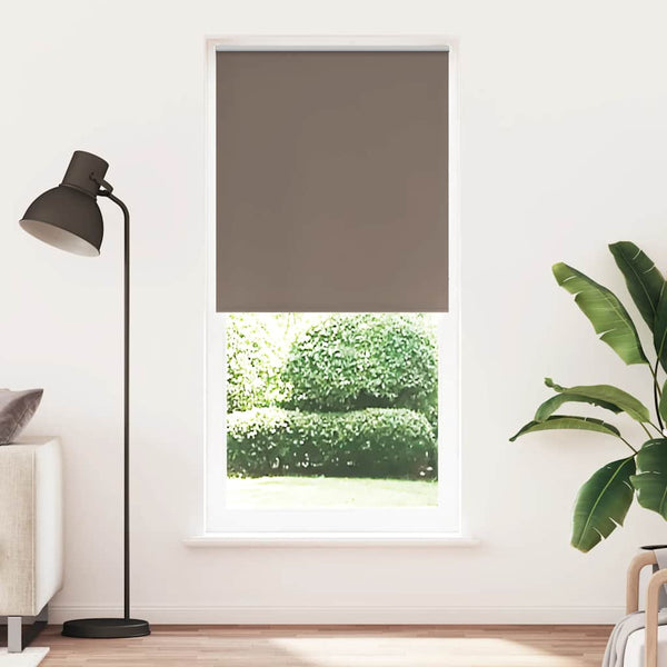 vidaXL Blackout Blind 84.4 x 230 cm, Fabric Width 80 cm, Coffee Brown