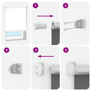 vidaXL Blackout Roller Blind 84.4 x 230 cm, Fabric Width 80 cm, Red