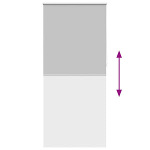 vidaXL Blackout Roller Blind 84.4 x 230 cm, Fabric Width 80 cm, Grey