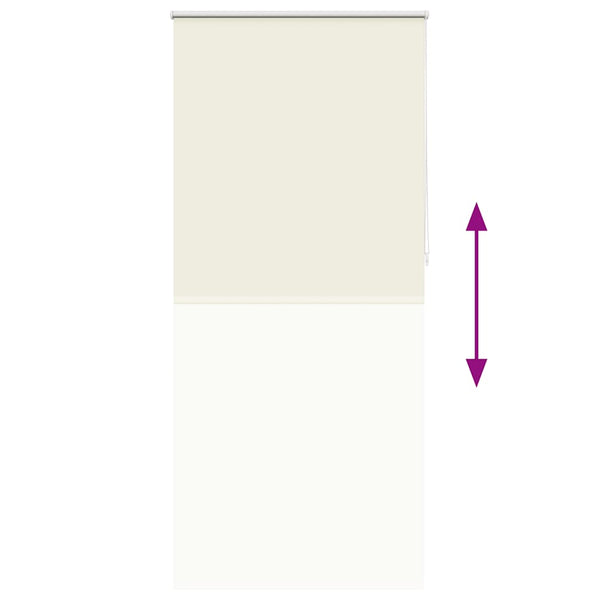 vidaXL Blackout Roller Blind 104.4 x 230 cm, Fabric Width 100 cm, Off-White