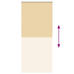 vidaXL Blackout Roller Blind 104.4 x 230 cm, Fabric Width 100 cm, Beige