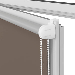 vidaXL Blackout Roller Blind 104.4 x 230 cm, Fabric Width 100 cm, Coffee Brown