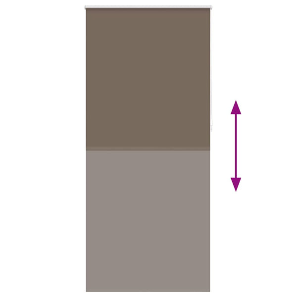 vidaXL Blackout Roller Blind 104.4 x 230 cm, Fabric Width 100 cm, Coffee Brown