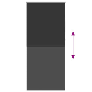 vidaXL Blackout Blind 104.4 x 230 cm, fabric width 100 cm, black