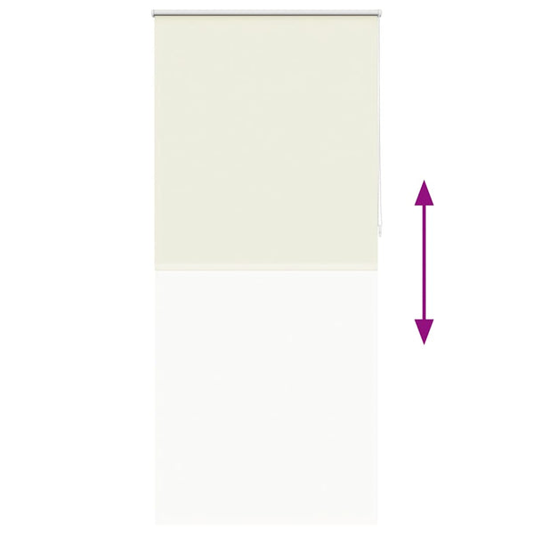 vidaXL Blackout Roller Blind 124.4 x 230 cm, fabric width 120 cm, Off-white