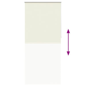 vidaXL Blackout Roller Blind 124.4 x 230 cm, fabric width 120 cm, Off-white