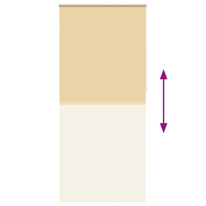 vidaXL Blackout Roller Blind 124.4 x 230 cm, fabric width 120 cm, Beige
