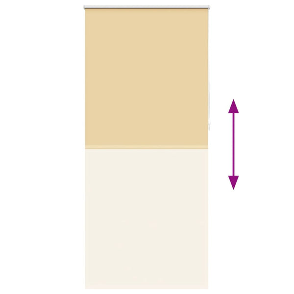 vidaXL Blackout Roller Blind 124.4 x 230 cm, fabric width 120 cm, Beige