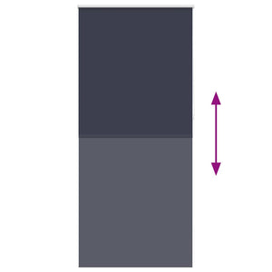 vidaXL Blackout Roller Blind 124.4 x 230 cm, fabric width 120 cm, navy blue