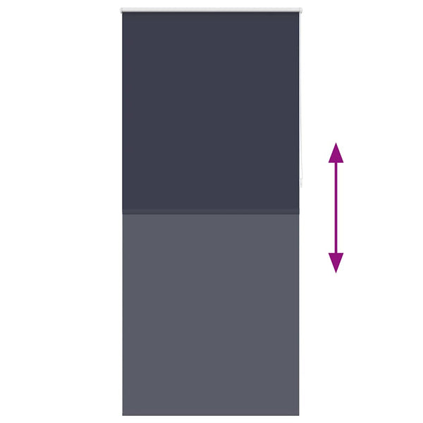 vidaXL Blackout Roller Blind 124.4 x 230 cm, fabric width 120 cm, navy blue
