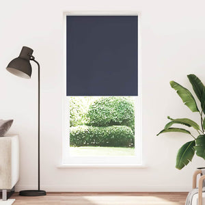 vidaXL Blackout Roller Blind 124.4 x 230 cm, fabric width 120 cm, navy blue