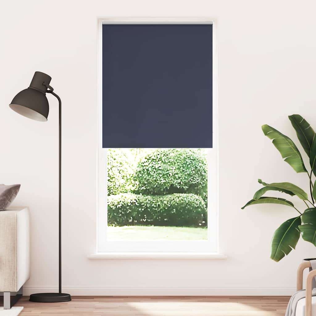 vidaXL Blackout Roller Blind 124.4 x 230 cm, fabric width 120 cm, navy blue