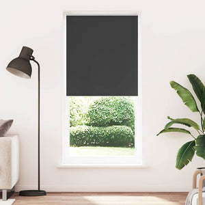 vidaXL Blackout Roller Blind 124.4 x 230 cm, fabric width 120 cm, black