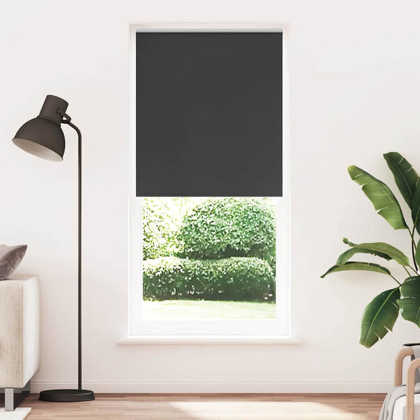 vidaXL Blackout Roller Blind 124.4 x 230 cm, fabric width 120 cm, black