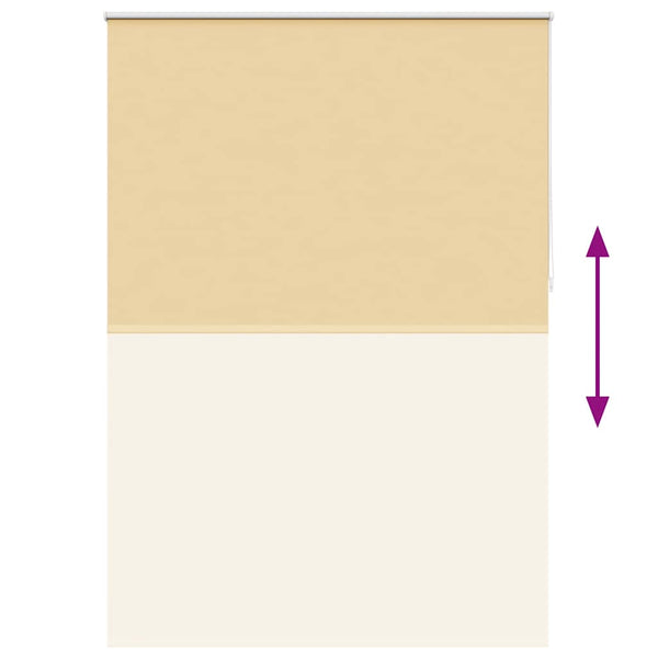 vidaXL Blackout Blind 144.4 x 230 cm, Fabric Width 140 cm, Beige
