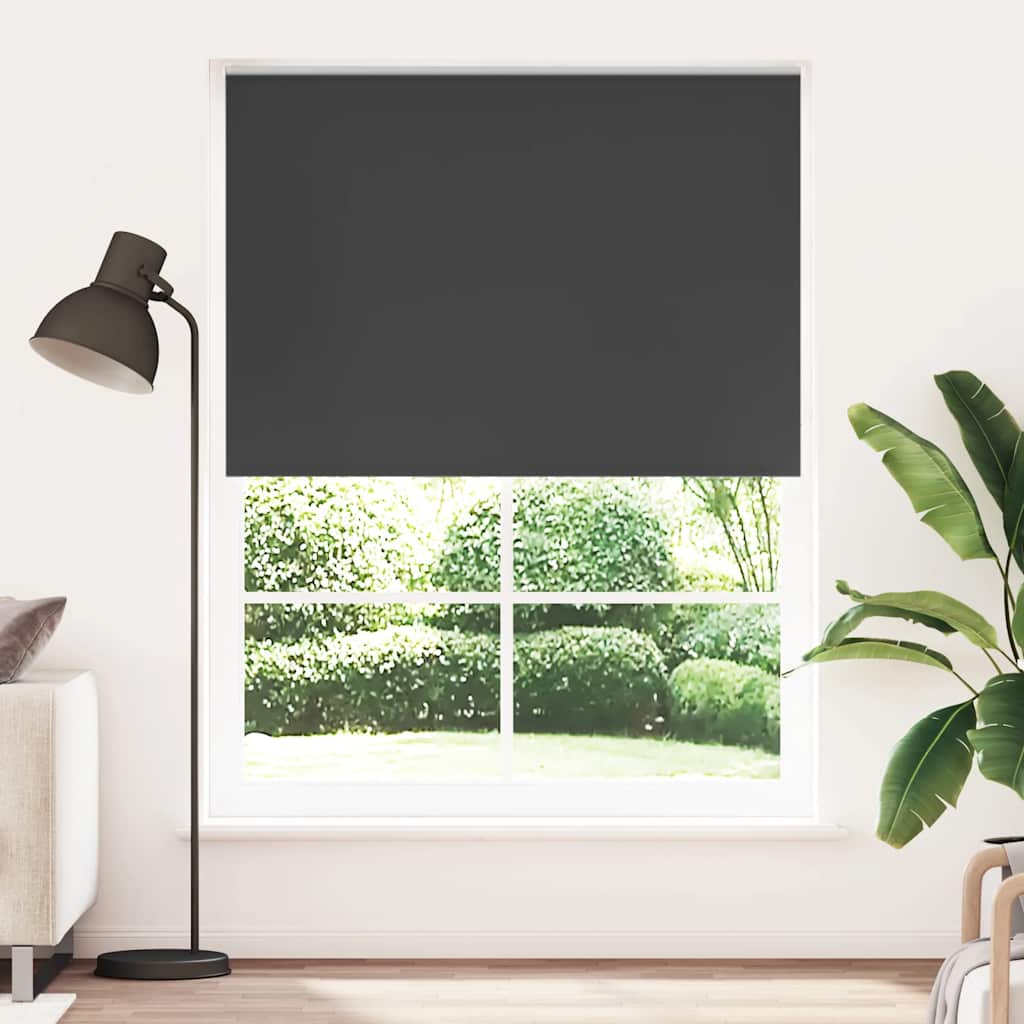 vidaXL Blackout Blind 144.4 x 230 cm, Fabric Width 140 cm, Black