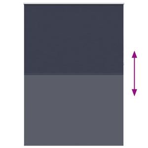 vidaXL Blackout Blind 164.4 x 230 cm, Fabric Width 160 cm, Navy Blue