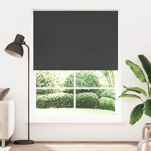 vidaXL Blackout Blind 164.4 x 230 cm, Fabric Width 160 cm, Black