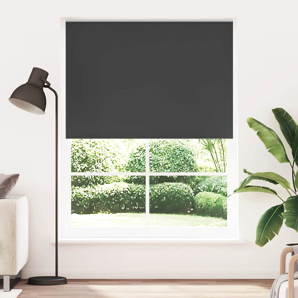 vidaXL Blackout Blind 164.4 x 230 cm, Fabric Width 160 cm, Black