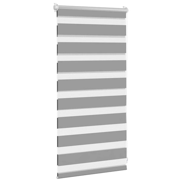 vidaXL Zebra Roller Blind 40.9 x 100 cm, Fabric Width 36.7 cm, Grey