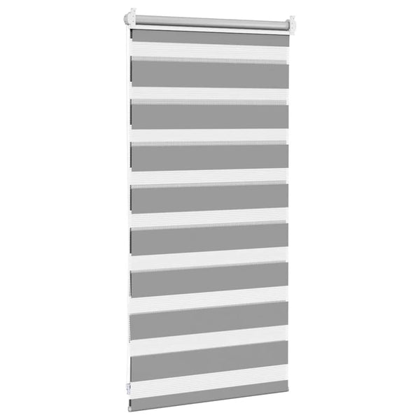 vidaXL Zebra Roller Blind 40.9 x 100 cm, Fabric Width 36.7 cm, Grey